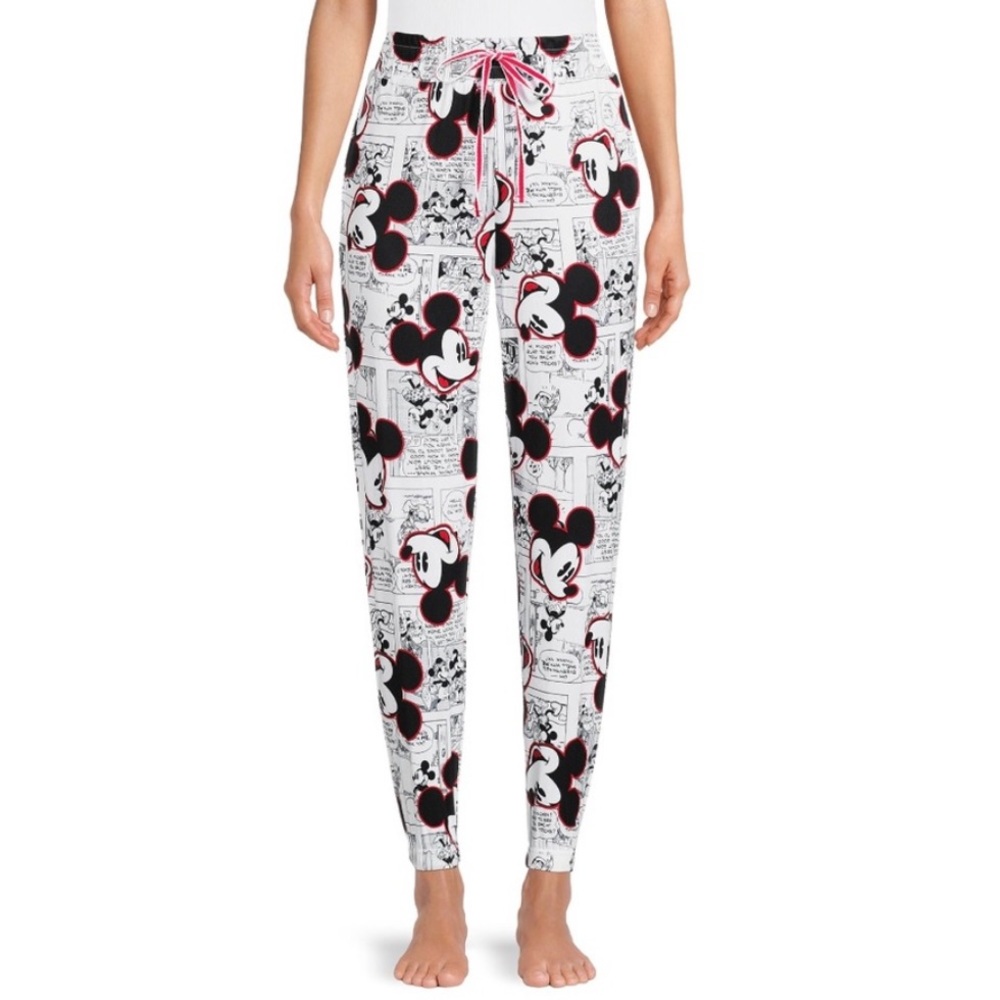 Disney Briefly Stated Micky Mouse Comic Strip Sleep Jogger PJ Pants,medium(8-10)